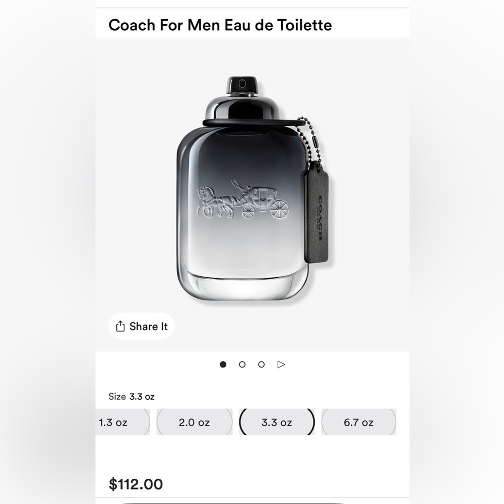 🤤 NIB Coach New York men’s eau de toilette (100mL/3.3oz)
